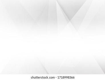White and grey background. Corporate technology modern design. Pattern style geometric. Abstract modern background used about technology or product presentation backdrop. Vector illustration.