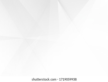 Weißer und grauer Hintergrund. Unternehmenstechnologie, modernes Design. Geometrischer Musterstil. Abstrakter, moderner Hintergrund für Technologie oder Produktpräsentation. Vektorgrafik.