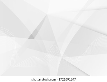 White and grey background. Corporate technology modern design. Pattern style geometric. Abstract modern background used about technology or product presentation backdrop. Vector illustration.