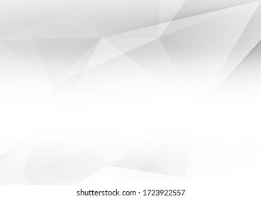 Weißer und grauer Hintergrund. Unternehmenstechnologie, modernes Design. Geometrischer Musterstil. Abstrakter, moderner Hintergrund für Technologie oder Produktpräsentation. Vektorgrafik.