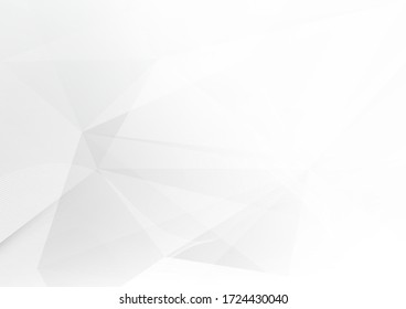 White and grey background. Corporate technology modern design. Pattern style geometric. Abstract modern background used about technology or product presentation backdrop. Vector illustration.