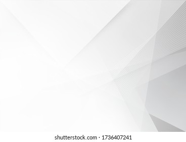 White and grey background. Corporate technology modern design. Pattern style geometric. Abstract modern background used about technology or product presentation backdrop. Vector illustration.