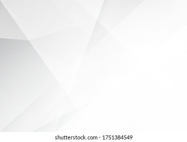 White and grey background. Corporate technology modern design. Pattern style geometric. Abstract modern background used about technology or product presentation backdrop. Vector illustration.