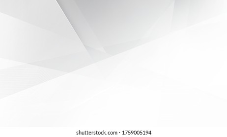Fondo blanco y gris. Diseño moderno de tecnología corporativa. Estilo geométrico del patrón. Resumen del fondo moderno utilizado sobre la tecnología o el fondo de presentación de productos. Ilustración vectorial.