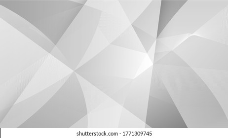White and grey background. Corporate technology modern design. Pattern style geometric. Abstract modern background used about technology or product presentation backdrop. Vector illustration.