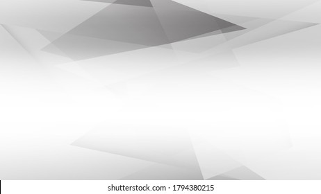 Weißer und grauer Hintergrund. Unternehmenstechnologie, modernes Design. Geometrischer Musterstil. Abstrakter, moderner Hintergrund für Technologie oder Produktpräsentation. Vektorgrafik.