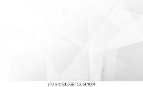 Weißer und grauer Hintergrund. Unternehmenstechnologie, modernes Design. Geometrischer Musterstil. Abstrakter, moderner Hintergrund für Technologie oder Produktpräsentation. Vektorgrafik.