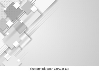 white and grey background with dotted geometric texture for web layout, advertising, media and presentation concepts, vector illustration