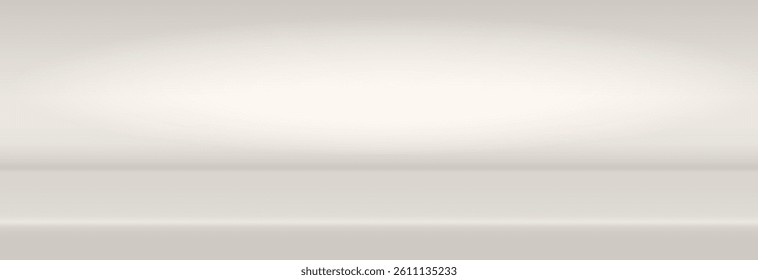 White Grey background. Minimal 3d shelf. Room in the 3d. For backdrop,wallpaper,background. Space for text. Vector illustration.