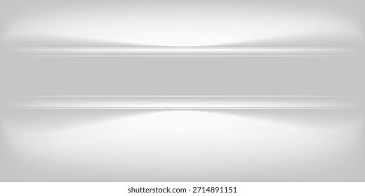 White Grey background. Minimal 3d shelf. Room in the 3d. For backdrop,wallpaper,background. Space for text.