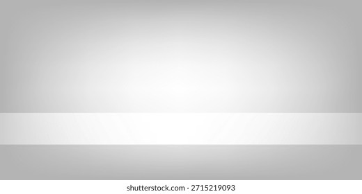 Fondo gris blanco. Mínimo estante 3d. Habitación en el 3d. Para el telón de fondo, Fondo de pantalla, fondo. Espacio para texto. Ilustración vectorial.