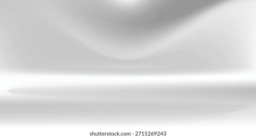 Fundo cinza branco. Prateleira 3D mínima. Quarto em 3d. 