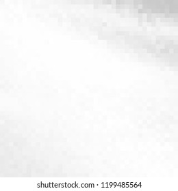 White Grey Background of Squares. Banner for your design. Geometric style. Mosaic grid. Abstract squares background. Pixel mesh.