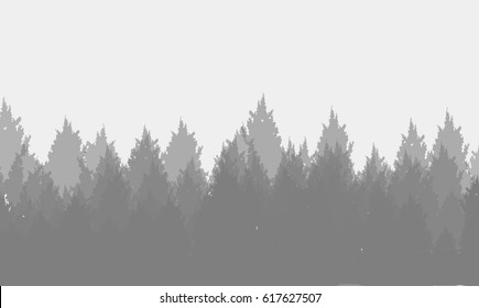 White and grey background texture with sky and forest tree. Vector illustrator.