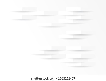 White and grey blocks geometric abstract background