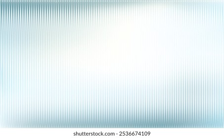 White grey blue green ribbed glass. Natural color. Vector ribbed glass texture background. Mesh gradient. acrylic ribbed bath surface. Reeded glass background semitransparent overlay. Bath wall window