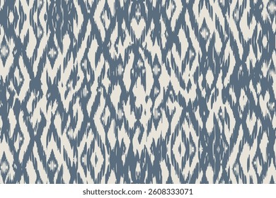 White grey blue ikat scattered wide flow stripe, grunge jagged pattern dynamic cloth print abstract texture ornament textile drawing hand blur fashion ogee endless canvas stroke line curved ethnic