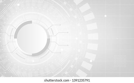 White and grey circuiy board with button and gridv White and grey circuiy board with button and gridv