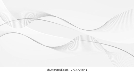 Vetor de plano de fundo abstrato de curva circular branco e cinza para apresentação. Contexto e conceito abstrato.