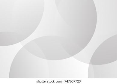 White and grey circular curve abstract background vector for presentation. Background and abstract concept.