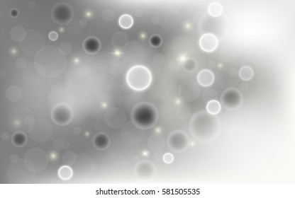 White and grey color abstract background,Blurred bokeh effect with glitter light
