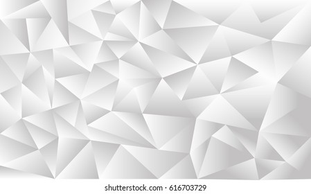 White and grey Crystal Triangles Vector background texture