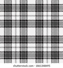 La textura de tela blanca y gris es una perfecta ilustración vectorial de patrón. Textura para impresión textil