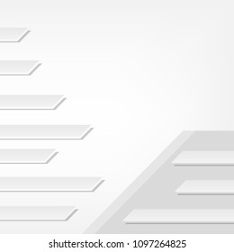White and grey geometric abstract background vector illustration.