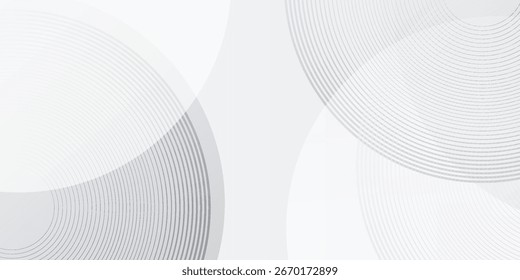White and grey geometric abstract background overlap layer on bright space with lines effect. Modern concept backdrop decoration.
