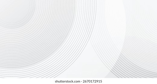 O plano de fundo abstrato geométrico branco e cinza sobrepõe a camada no espaço brilhante com efeito de linhas. Vetor arte conceito moderno decoração, apresentação, banner.