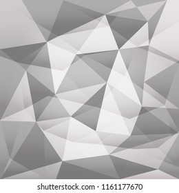 White and grey geometric abstract polygon background vector illustration.