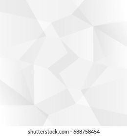 White and grey geometric abstract polygon background vector illustration.