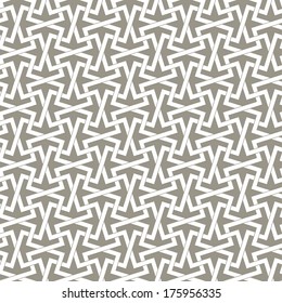 White and grey  Geometric pattern. Traditional Arabic or Islamic seamless ornament.