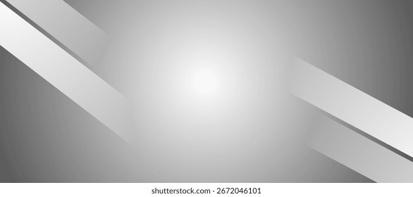 Gradiente branco e cinza com formas geométricas, criando um design de plano de fundo abstrato limpo e moderno.  