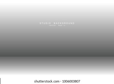 White Grey Gradient Studio Room Background. Vector EPS 10