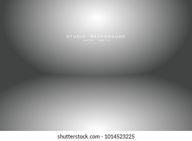 White grey gradient studio room background. Vector EPS 10