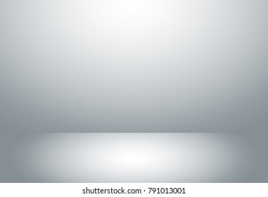White grey gradient studio room background. Vector EPS 10