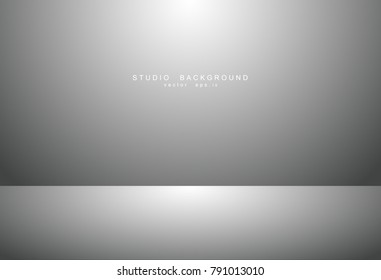 White grey gradient studio room background. Vector EPS 10