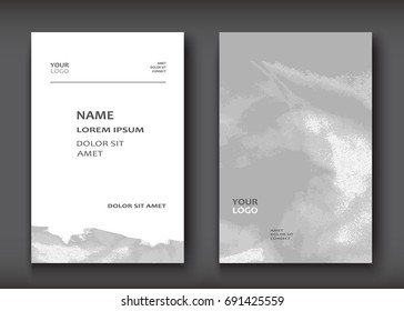 White grey gradient Watercolor explosion shape artistic covers design set. Decorative texture paint fluid colors backgrounds. Trendy template vector illustration for flyer, business card, poster