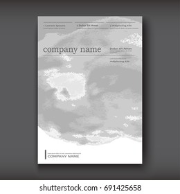 White grey gradient Watercolor explosion shape artistic covers design. Decorative texture paint fluid colors backgrounds. Trendy template vector illustration for flyer, business card, poster