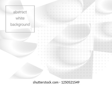 White and grey half tone vector mosaic with dots. Light halftone background for web layout.