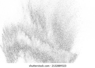 Fondo Dotado De Medio Tono Blanco Y Gris. Resumen del patrón de puntos de Polka. Fondo del estilo de arte pop. Explosión plateada De Confetti. Imagen Generada Digitalmente. Ilustración De Vectores, Eps 10.  