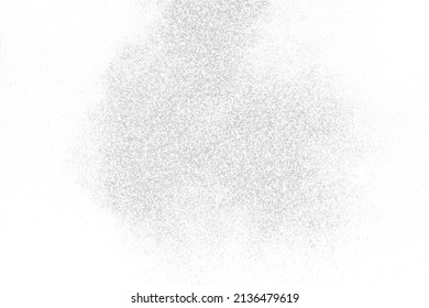 White And Grey Halftone Dotted Backdrop. Abstract Polka Dots Pattern. Pop Art Style Background. Silver Explosion Of Confetti. Digitally Generated Image. Vector Illustration, Eps 10.  