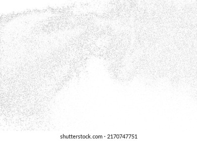 White And Grey Halftone Dotted Backdrop. Abstract Polka Dots Pattern. Pop Art Style Background. Silver Explosion Of Confetti. Digitally Generated Image. Vector Illustration, Eps 10.  