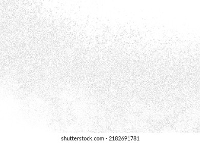Weiße und graue Halftone gepunktete Hintergrund. Abstraktes Polka Dots Muster. Pop Art Style Hintergrund. Silberexplosion von Confetti. Digitales Bild. Vektorgrafik, EPS10.  