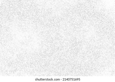 weißer und grauer Hintergrund. Abstraktes Quadrat-Punktmuster. Silberexplosion von Confetti. Digitales Bild. Vektorgrafik, EPS10.  