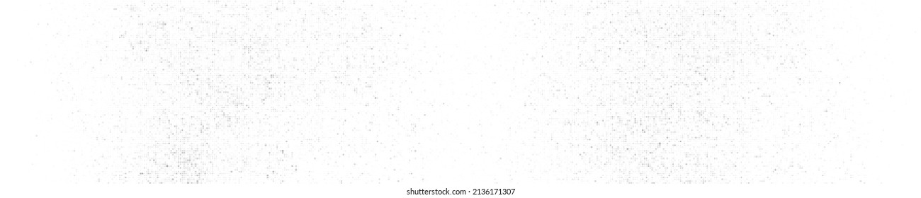 White And Grey Halftone Dotted. Panoramic Background. Abstract Polka Dots Pattern. Pop Art Style Backdrop. Wide Horizontal Long Banner. Vector Illustration, Eps 10. 