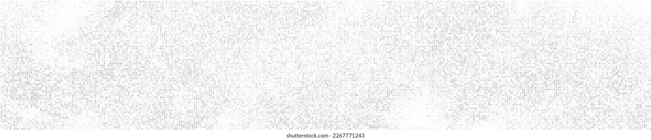 Modalidades De Color Blanco Y Gris Dotadas. Fondo Panorámico. Resumen del patrón de puntos de Polka. Fondo de estilo Pop Art. Pancarta ancha horizontal larga. Ilustración De Vectores, Eps 10. 