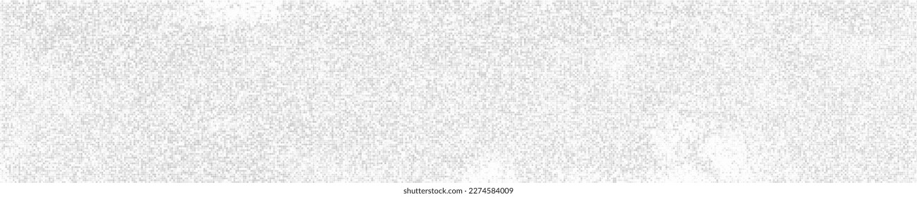 White And Grey Halftone Dotted. Panoramic Background. Abstract Polka Dots Pattern. Pop Art Style Backdrop. Wide Horizontal Long Banner. Vector Illustration, Eps 10. 