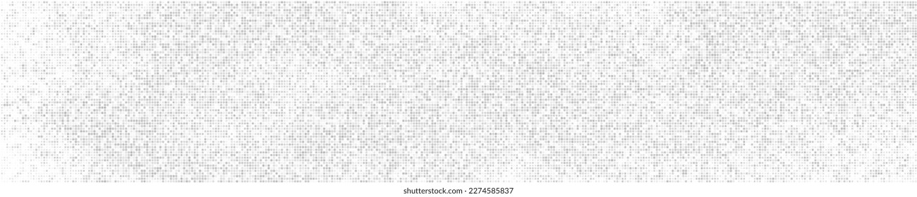 White And Grey Halftone Dotted. Panoramic Background. Abstract Polka Dots Pattern. Pop Art Style Backdrop. Wide Horizontal Long Banner. Vector Illustration, Eps 10. 
